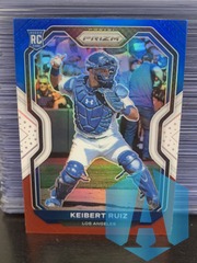 2021 Panini Prizm Keibert Ruiz #87 RC Red/White/Blue Prizm Parallel LA Dodgers